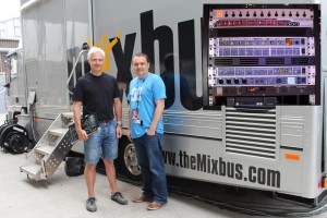 Conrad Fletcher and Kevin Duff with the MixBus for The Voice / (insert) RME in the rack