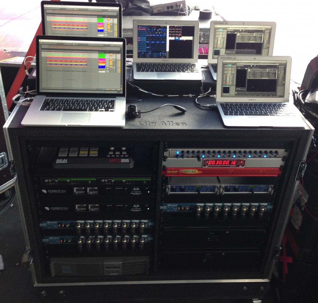 Sheezus rme and ferrofish integral to lily allen tour synthax audio uk