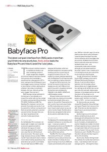 MusicTech155.p94 - 95 RME Babyface Pro Review_03_02_2016