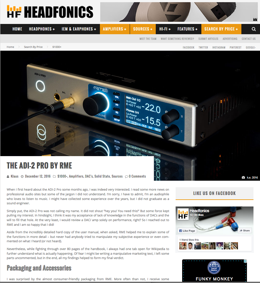 Headfonics - RME ADI-2 Pro Review