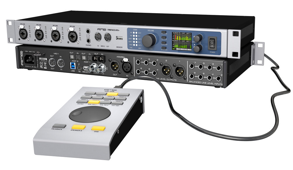 RME ARC USB connected to the RME Fireface UFX+ - Synthax Audio UK