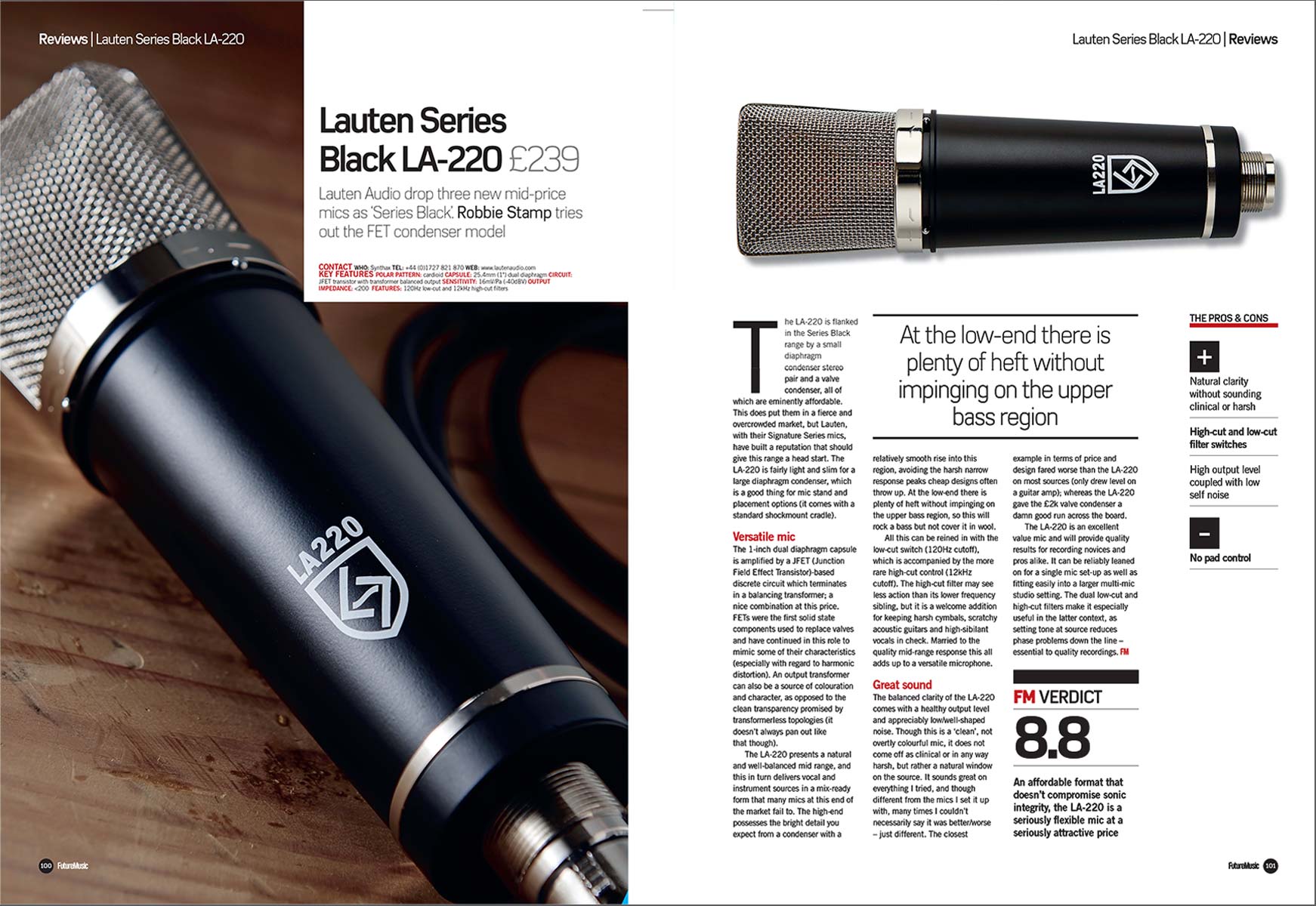 Lauten Audio LA-220 review by FutureMusic