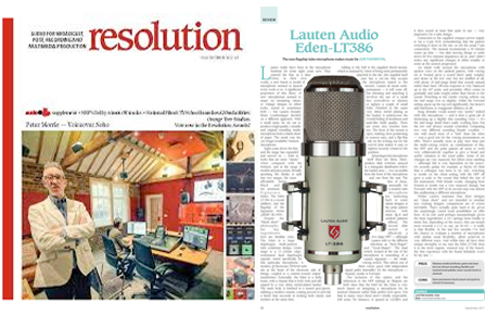 Lauten Audio Eden LT-386 Microphone - Resolution Magazine review - Synthax Audio UK