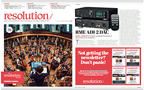 RME ADI-2 DAC review by Resolution Magazine - Synthax Audio UK