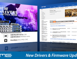 RME Audio - Driver Updates - July 2018 - Synthax Audio UK