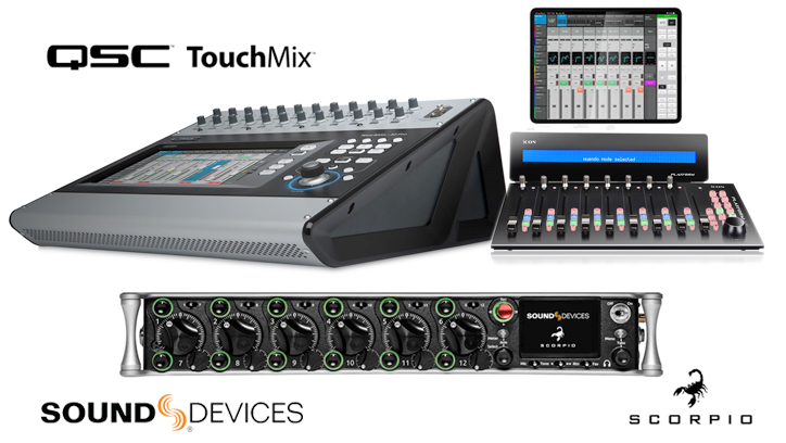 Icon Platform M+ integrates with QSC Touchmix & Sound
