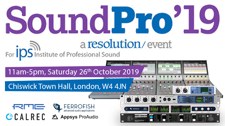 Join us at SoundPro 2019 - Synthax Audio UK