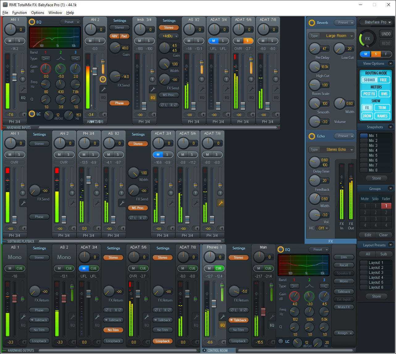 TotalMix FX - RME Babyface Pro FS - Synthax Audio UK