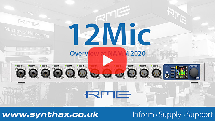 RME 12Mic - NAMM 2020 Video - Synthax Audio UK