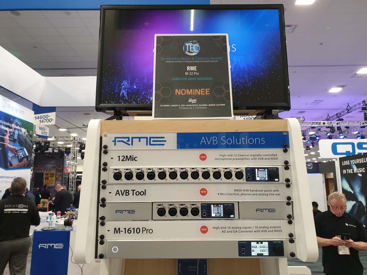 RME AVB Solutions - 12Mic - AVB Tool - M-1610 Pro - NAMM 2020 - Synthax Audio UK