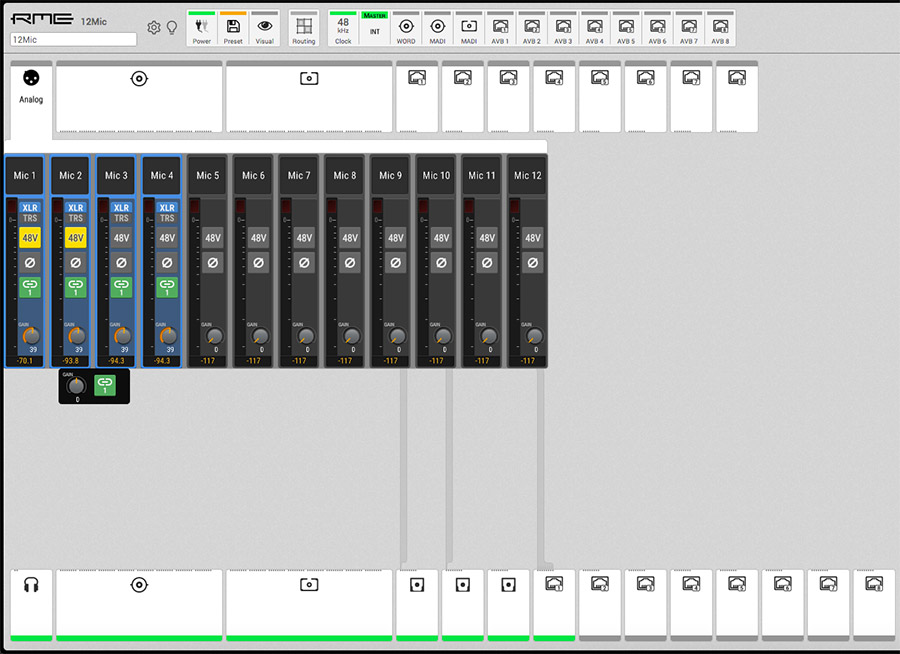 RME 12Mic - Web Remote - Synthax Audio UK