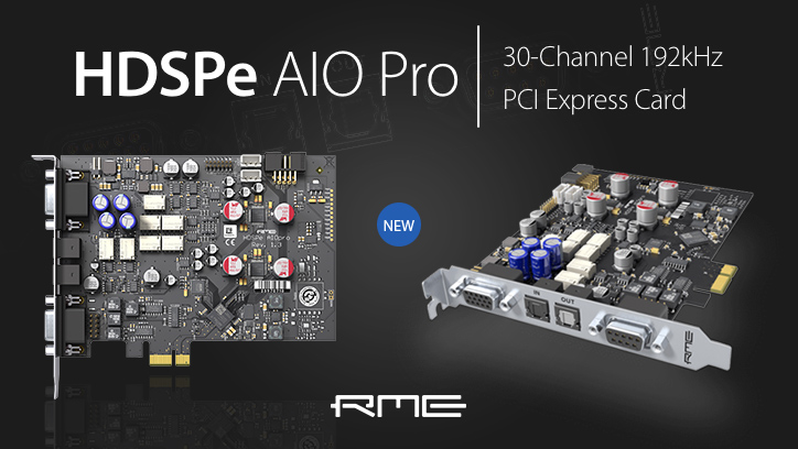 RME announces new HDSPe AIO Pro (PCI Express Sound Card)