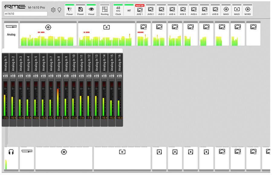 RME M-1610 Pro - Web Remote - Synthax Audio UK