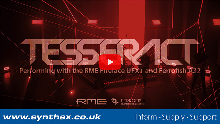 TesseracT livestreaming PORTALS with RME and Ferrofish