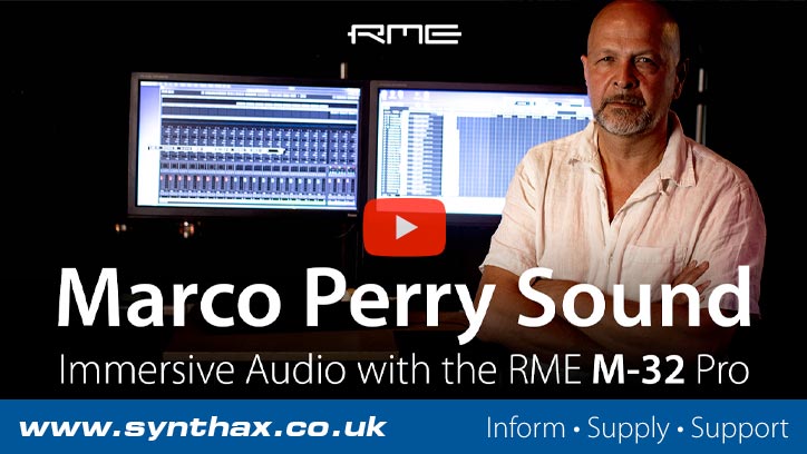 In the studio with Sound Artist Marco Perry and the RME M-32 Pro DA converter