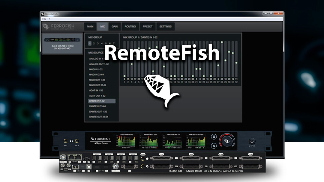 Ferrofish A32pro Dante RemoteFish image