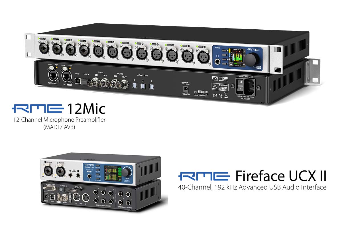 RME 12Mic and RME Fireface UCX II audio interface