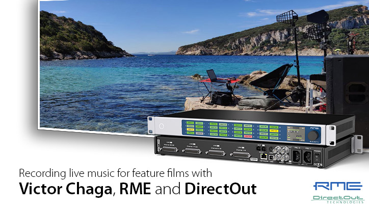 RME M-32 Pro in front of a Sicilian beach backdrop