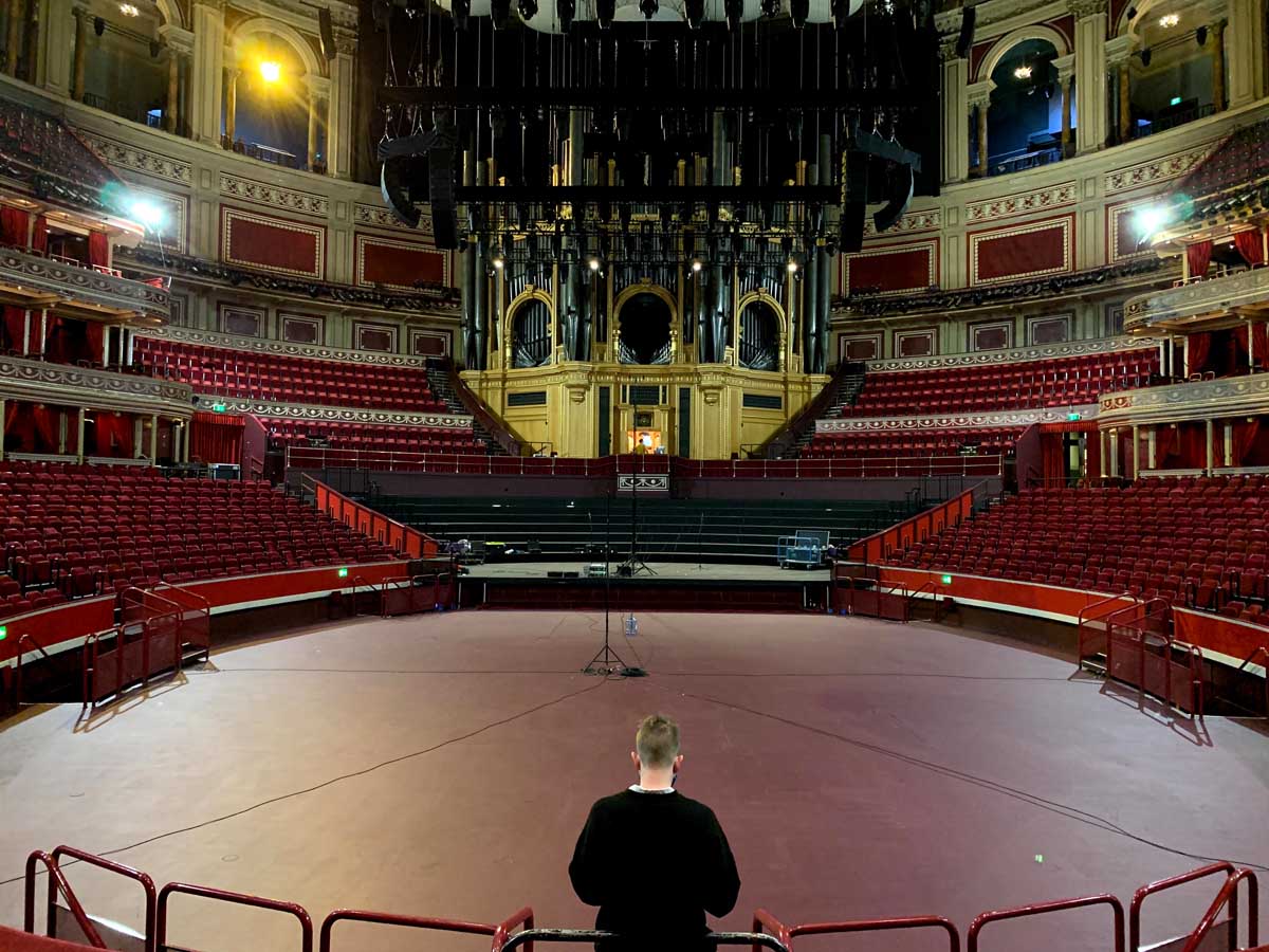 Open shot of inside the Royal Albert Hall