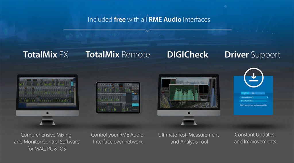 Software included free with all RME audio interfaces