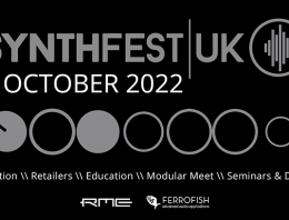 Synthfest UK promo image with RME and Ferrofish