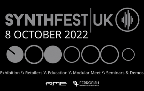 Synthfest UK promo image with RME and Ferrofish
