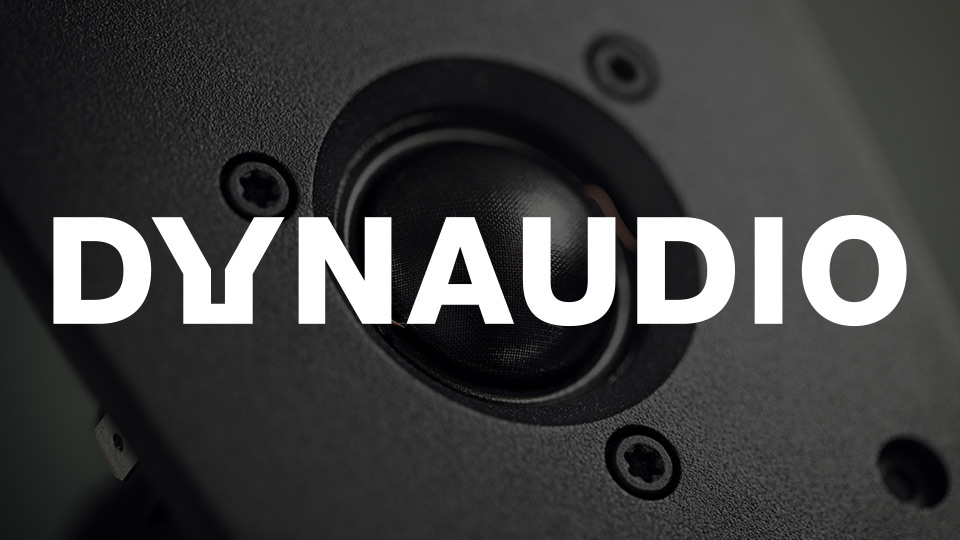 Dynaudio Speakers Logo over a Dynaudio tweeter