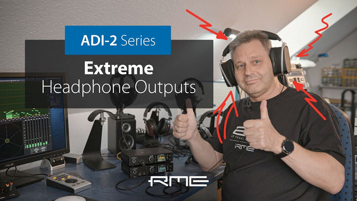 RME's Matthias Carstens testing the Extreme Power headphone outputs