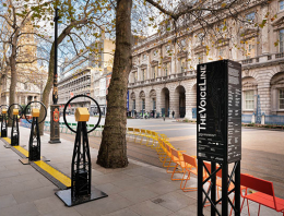 The VoiceLine immersive audio installation on London's Strand