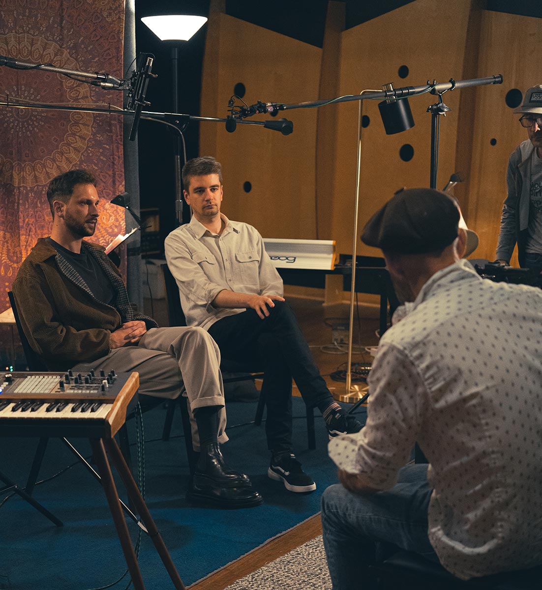 Composers Adam Lukas and James Everingham in the studio