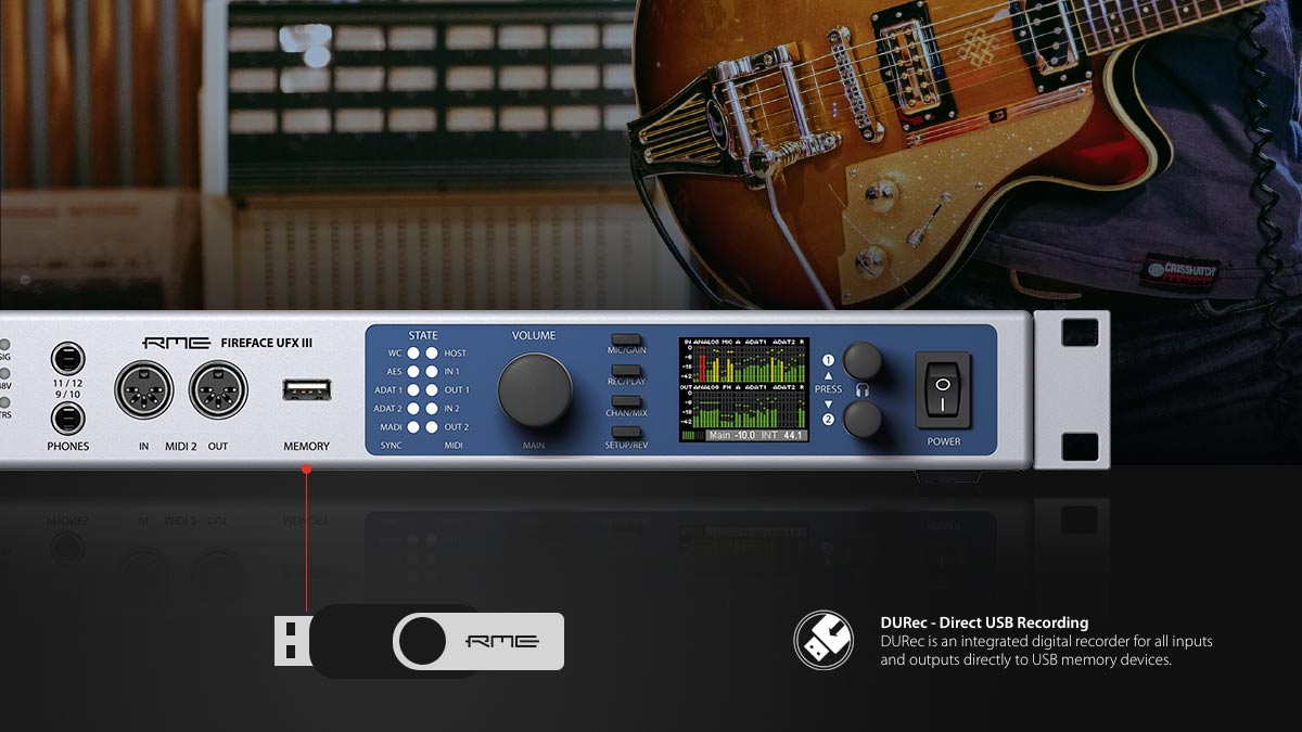 RME Fireface UFX III DURec (Direct USB Recording)