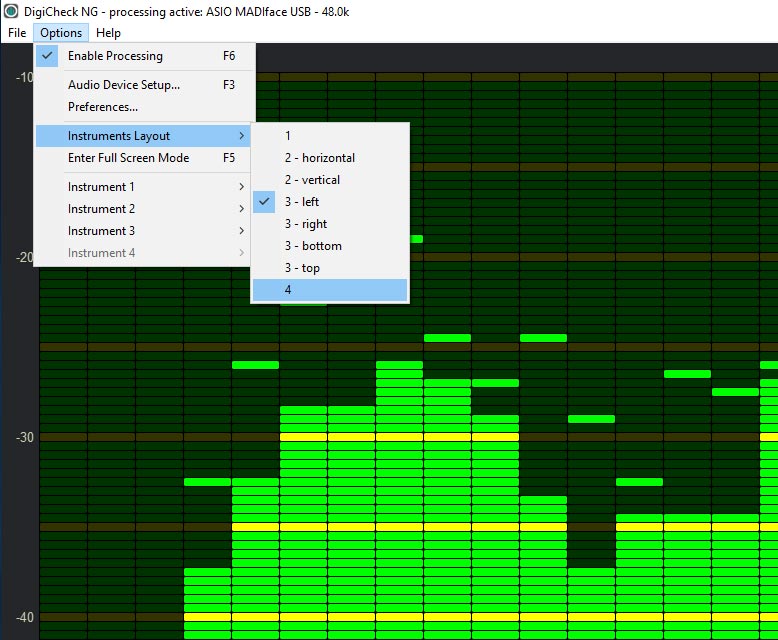 Changing the layout in DIGICheck NG