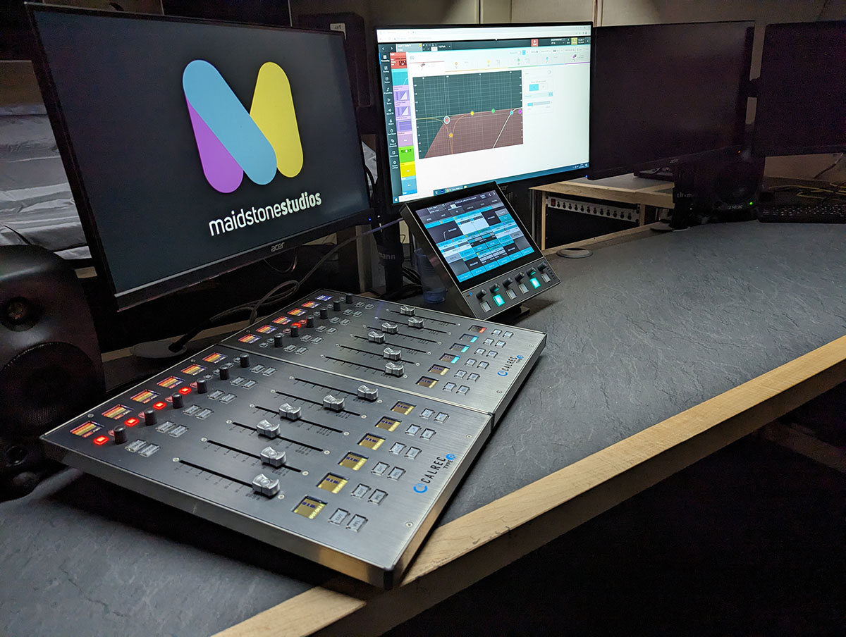 Calrec Type R fader panels at Maidstone Studios