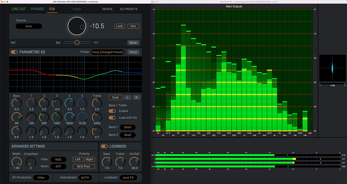 RME ADI-2 DAC Remote software and DIGICheck NG