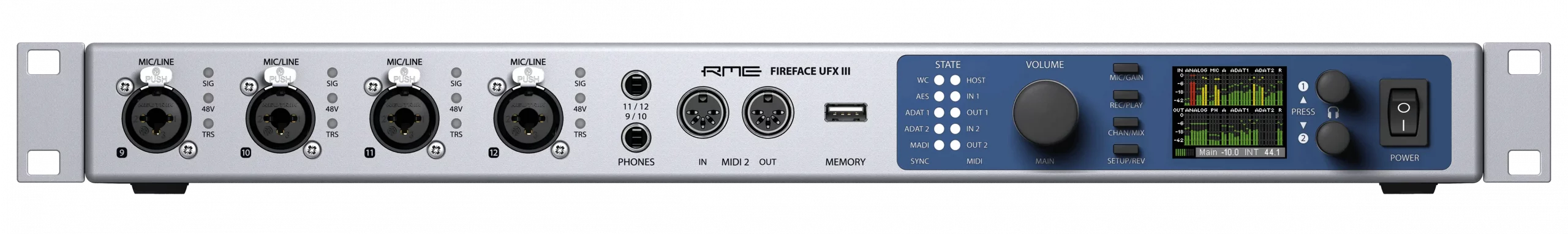 RME Fireface UFX III front panel