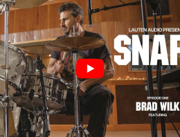 Brad Wilk recording drums with Lauten Audio microphones