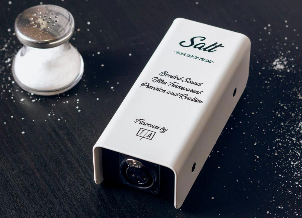 Salt shaker and T/A Salt microphone inline gain booster