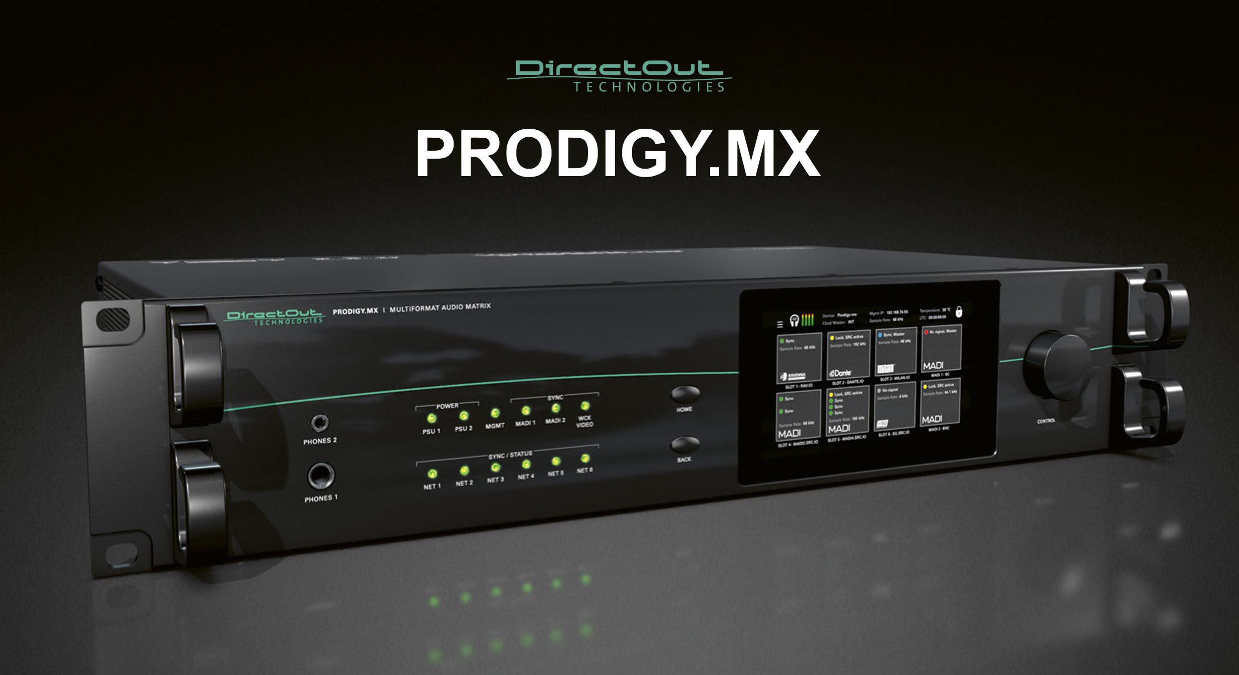 DirectOut Prodigy MX digital audio and AoIP routing matrix