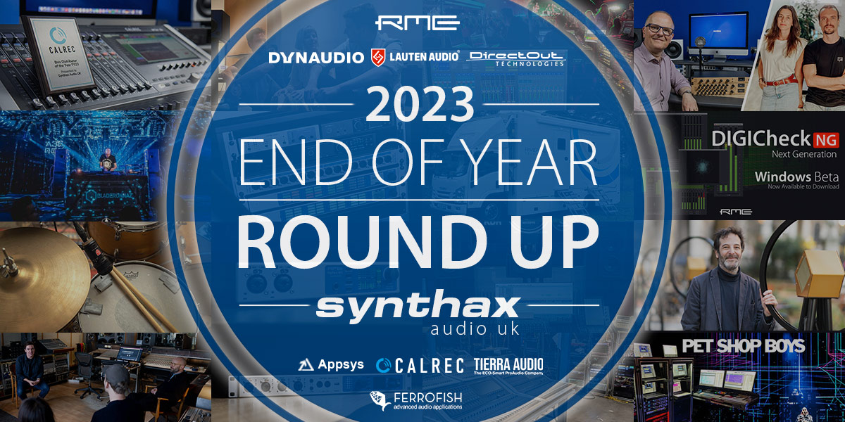 Synthax Audio UK end of year roundup collage 2023