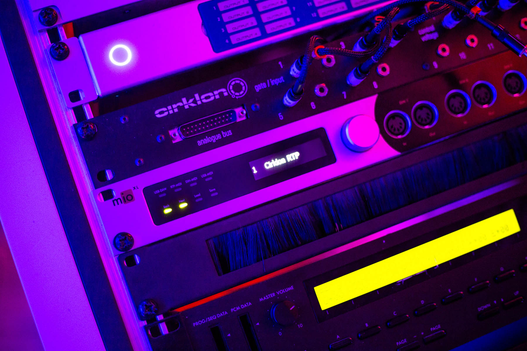 RME M-32 Pro, Cirklon sequencer and iConnectivity MioXL for MIDI