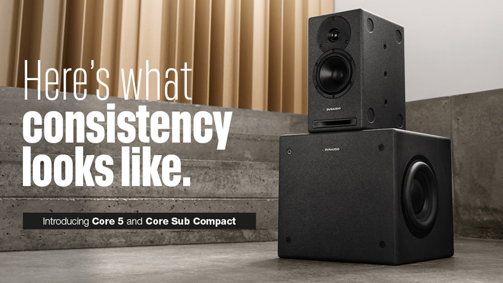 Dynaudio Core 5 and Core Sub promo image