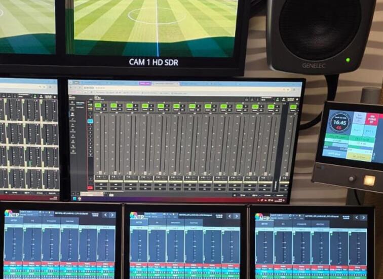 Calrec Assist software inside an OB Truck