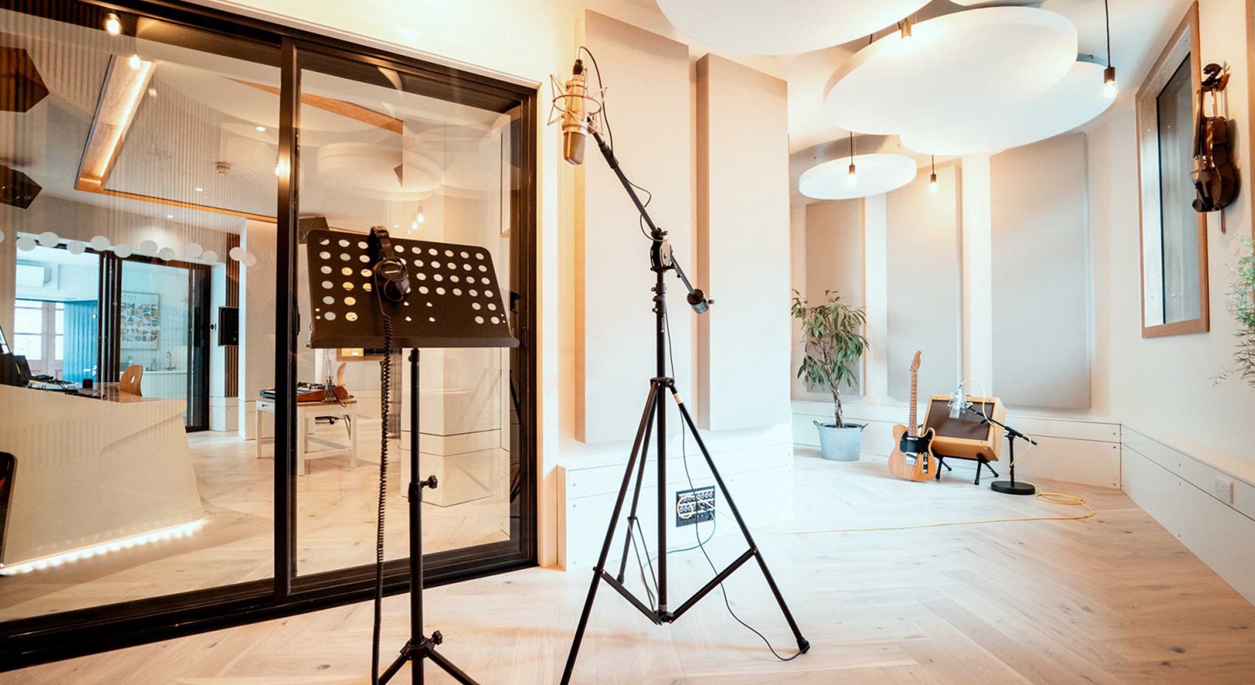 The smaller live room at Shoreditch Recording Works