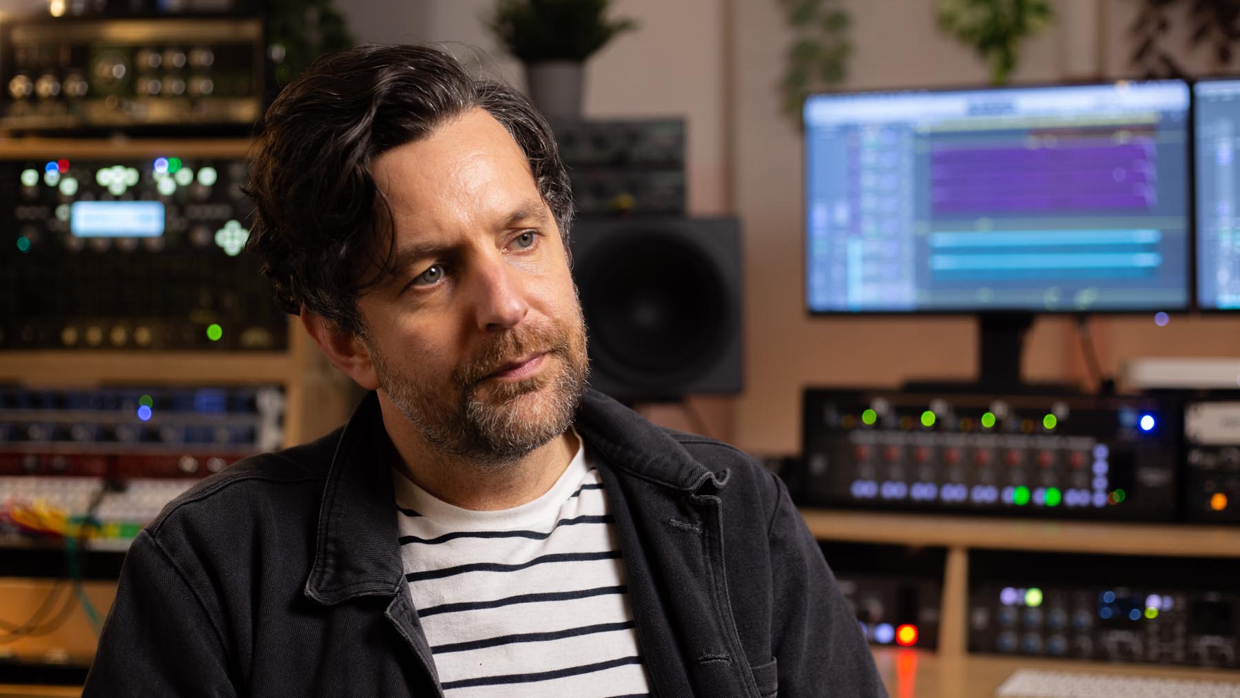 Music Producer Paul Rafferty (Ancient Plastics) in the studio