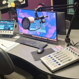 Calrec Type R console inside Studio Two, Flirt FM