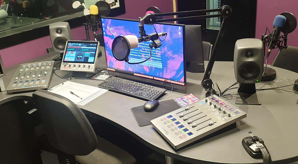 Calrec Type R console inside Studio Two, Flirt FM