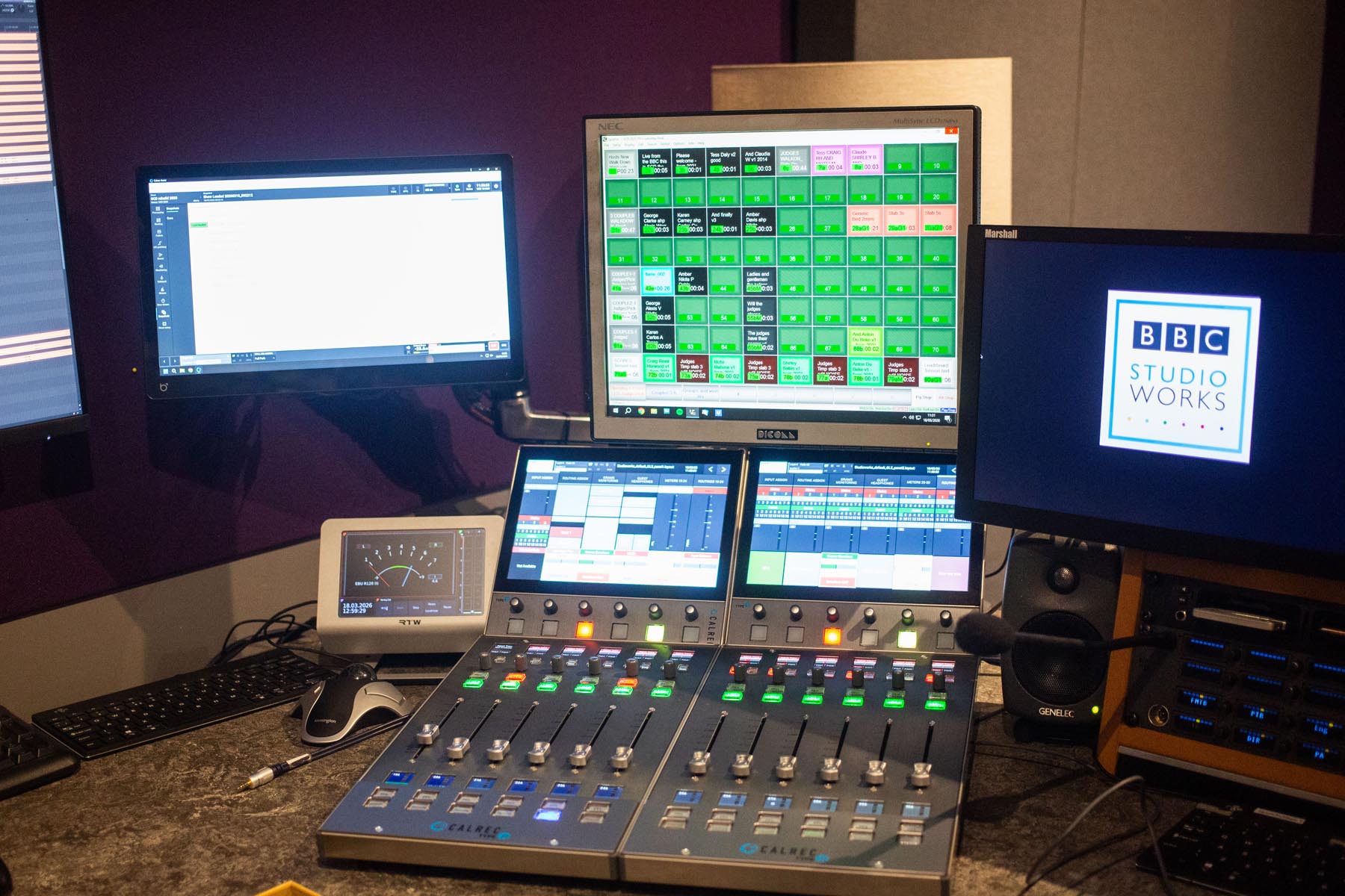 Calrec Type R mixing console used for Grams on Strictly