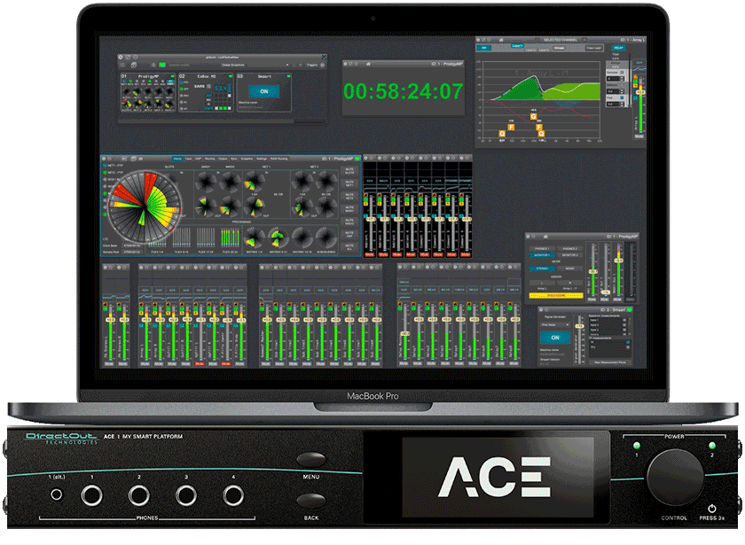 Macbook Pro on top of DirectOut ACE