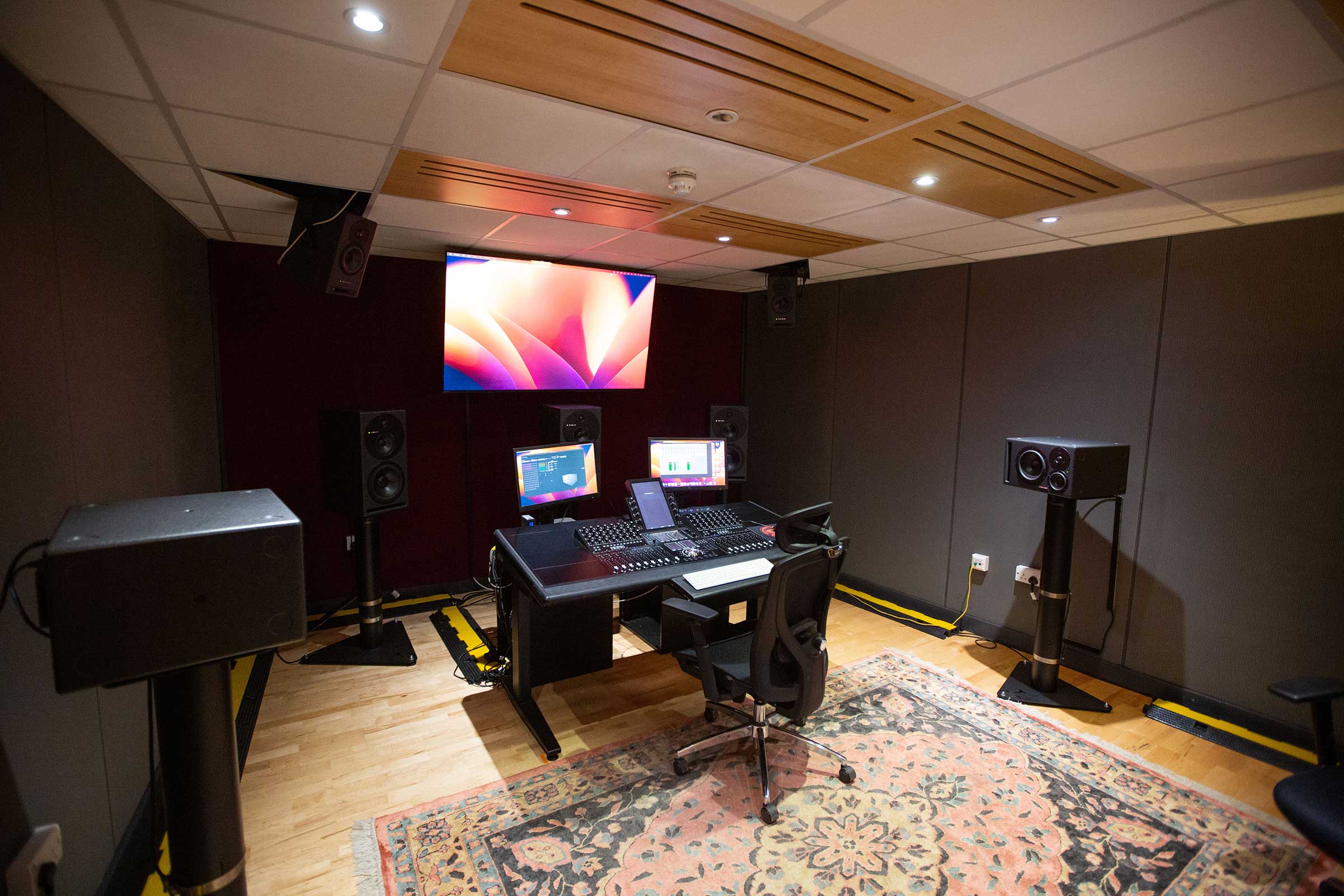 Dynaudio dolby atmos system at SAE London music studio