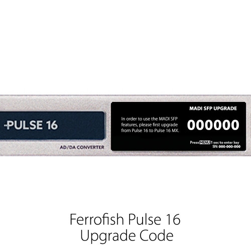 Ferrofish Pulse 16 MX - Upgrade Code Screen - Synthax Audio UK